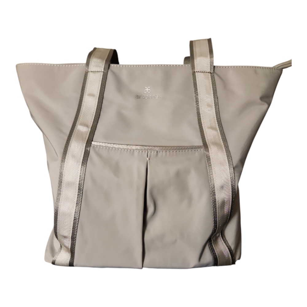 Arbonne Grey and White Tote Bag